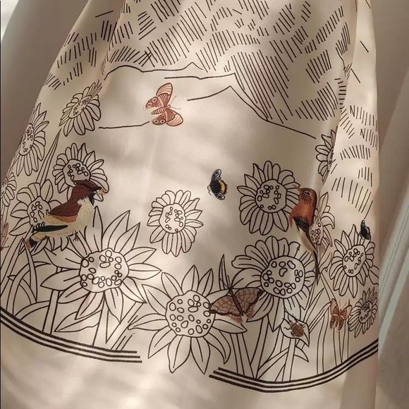 Solairè Runway Sexy Strapless Print Midi Dress, Boho Resortwear Luxury Gown - Picture 11 of 14